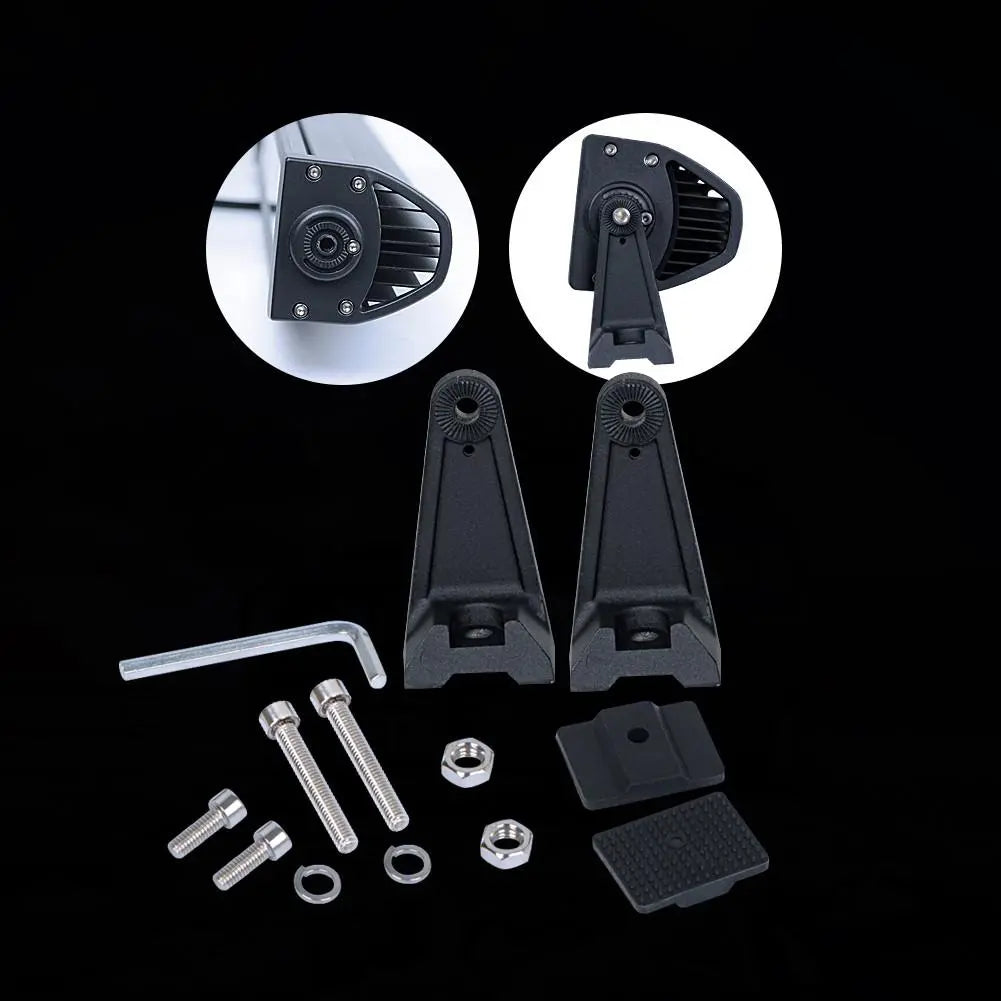 Universal Side Mount Brackets with Rubber Pad (Pair) - Heavy Duty Support for Motorcycle, ATV, and UTV Accessories - Perfect for Off-Road Adventures and Outdoor Riding