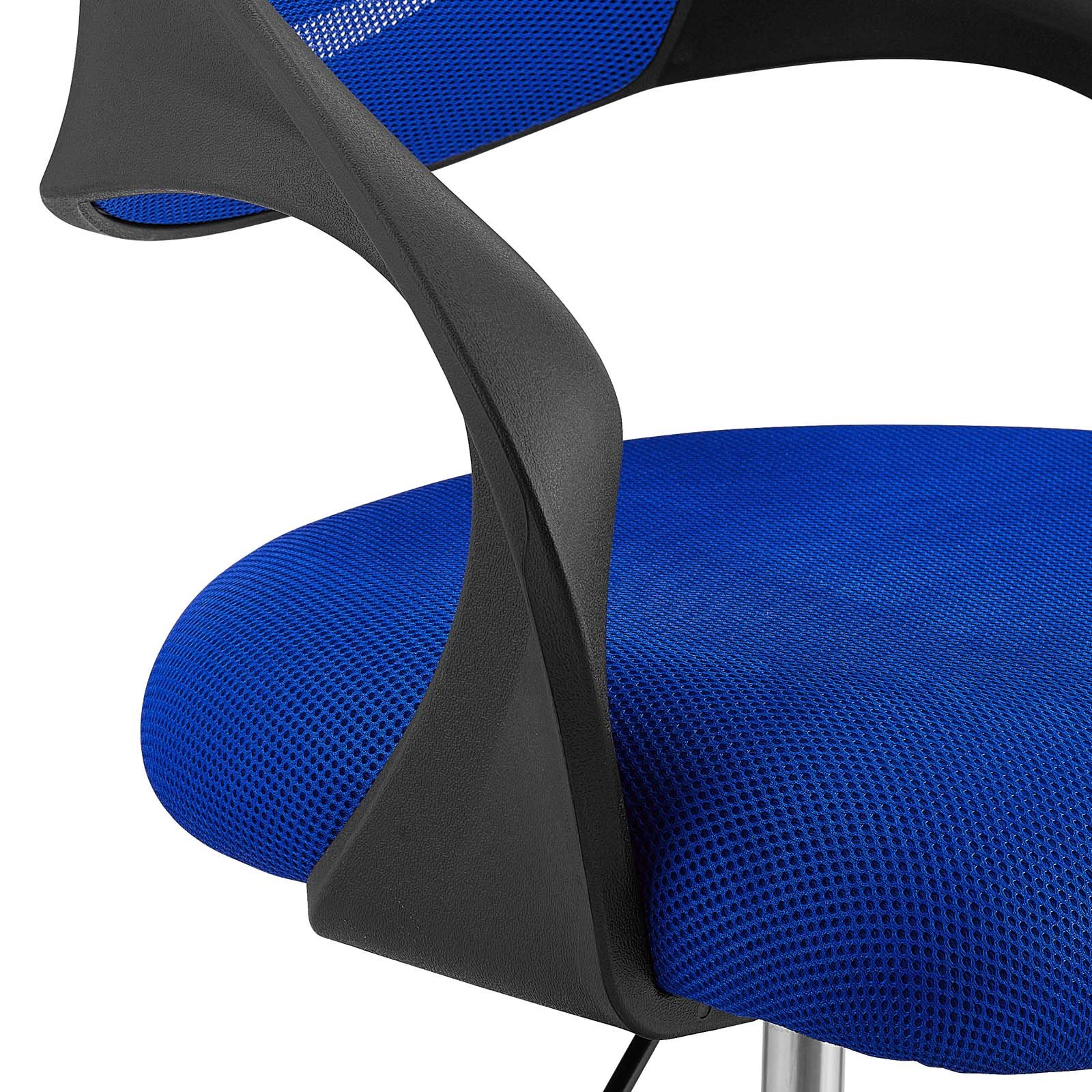 Modway Thrive Adjustable Drafting Chair - Ergonomic Tall Office Chair for Standing Desks, Blue - Perfect for Architects, Artists & Home Office Workspaces