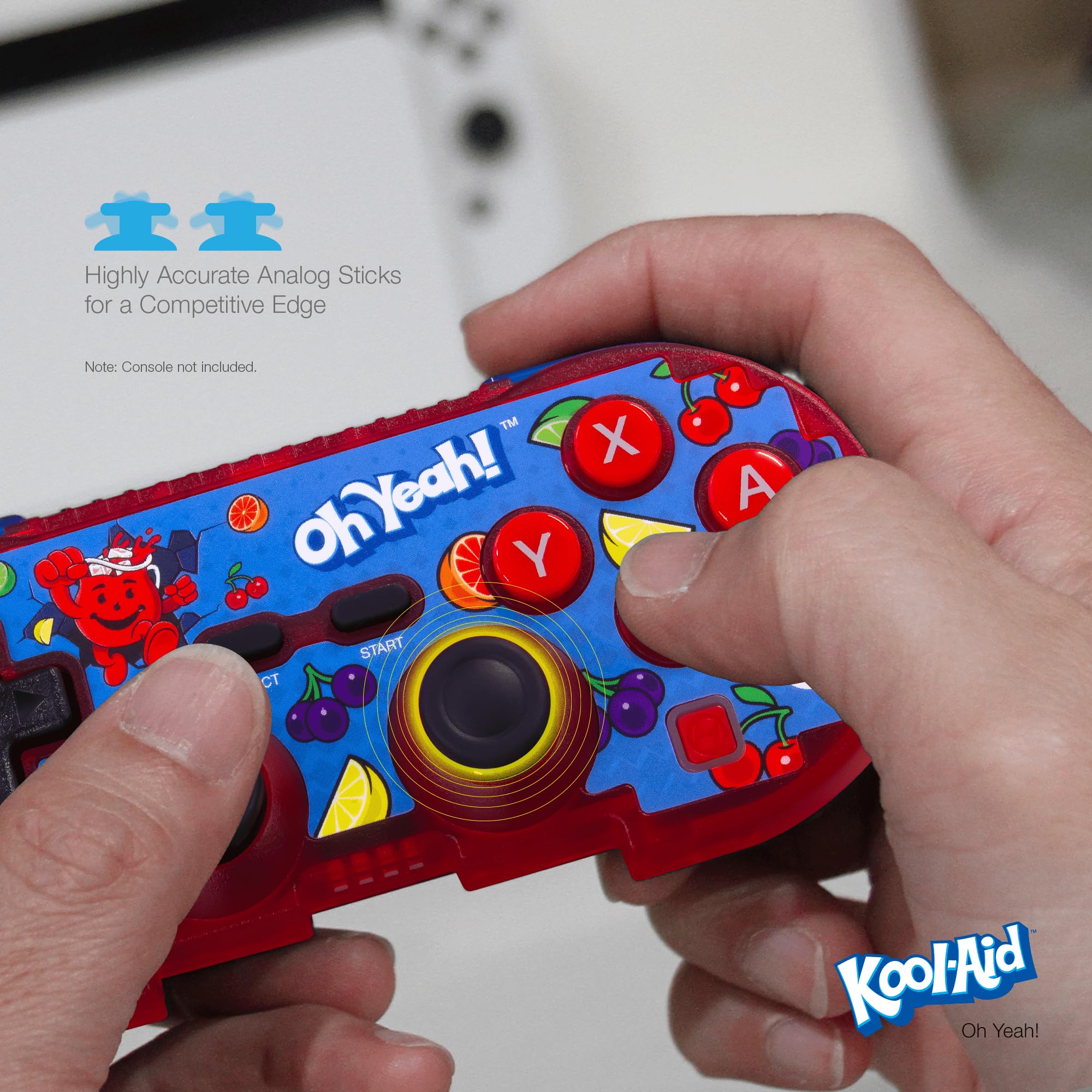Hyperkin Kool-Aid Pixel Art Bluetooth Controller - Officially Licensed for Nintendo Switch, PC, Mac, Android & iOS - Retro Gaming Accessory for Multi-Platform Play (Oh Yeah) - Perfect for Gamers, Collectors & Nostalgic Enthusiasts