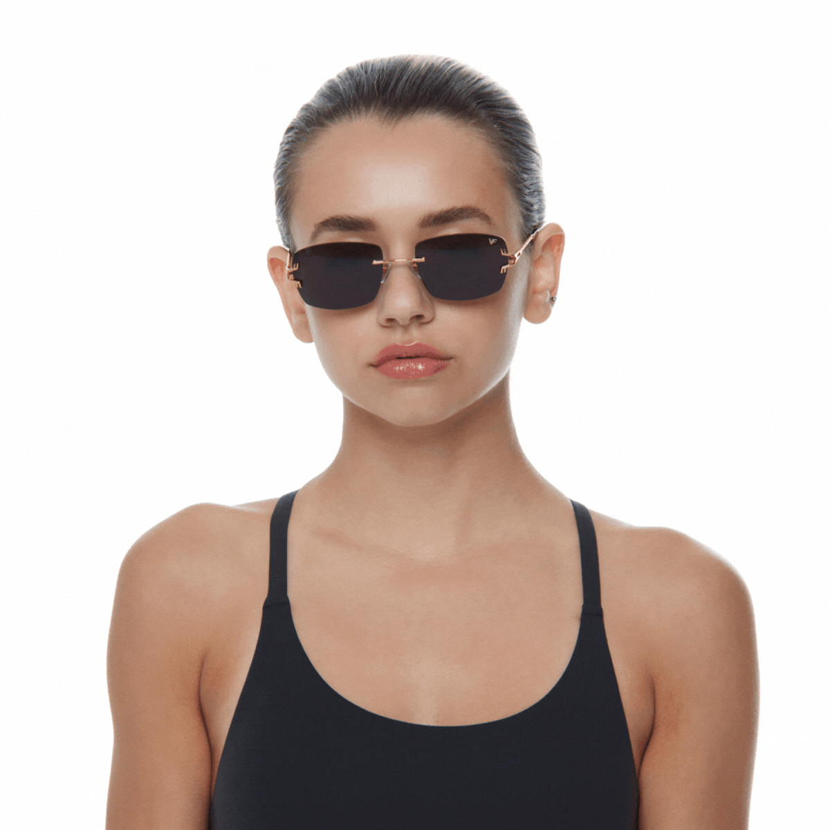 24KT Gold Rimless Drill Mount for Glasses - Premium Eyewear Accessory for Bal Harbour Style | Perfect for Reading, Driving & Fashion