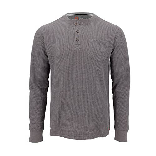 Best Men's Long-Sleeve Waffle Henley Shirts for Outdoor Adventures - Comfortable & Durable American Outdoorsman Top for Hiking, Camping & Casual Wear