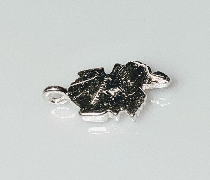 Solid Sterling Silver Small Inlay Rose Pendant Charm - DIY Jewelry Making Supplies for Silversmiths - Rough Casted Solder Ready (564-251) - Perfect for Necklaces, Bracelets & Handcrafted Jewelry Designs