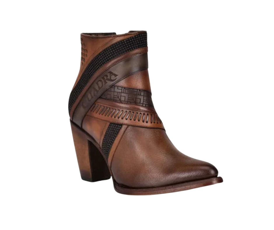 Women's Cuadra CU619 LD Honey Laser & Woven Round Toe Cowboy Boots - Stylish Western Fashion for Casual Wear, Country Dancing & Outdoor Adventures