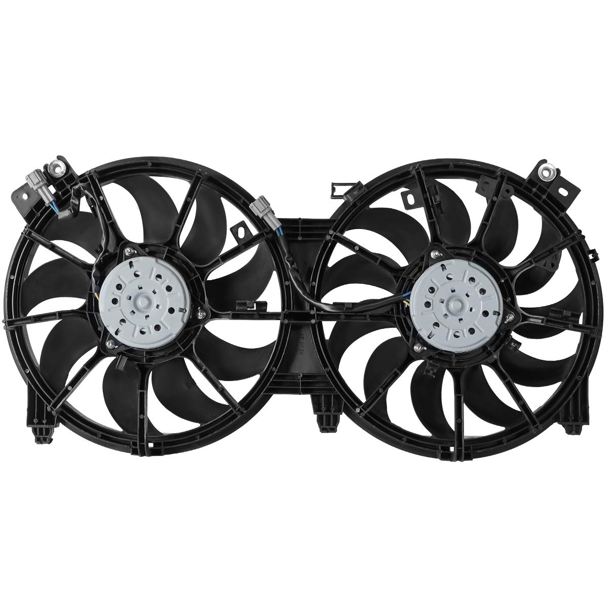 DNA MOTORING OEM-RF-0230 Black Radiator Cooling Fan Assembly - Direct Replacement for Nissan Maxima 2009-2014 | Improved Cooling Efficiency | Perfect for Engine Overheating Prevention & Summer Driving