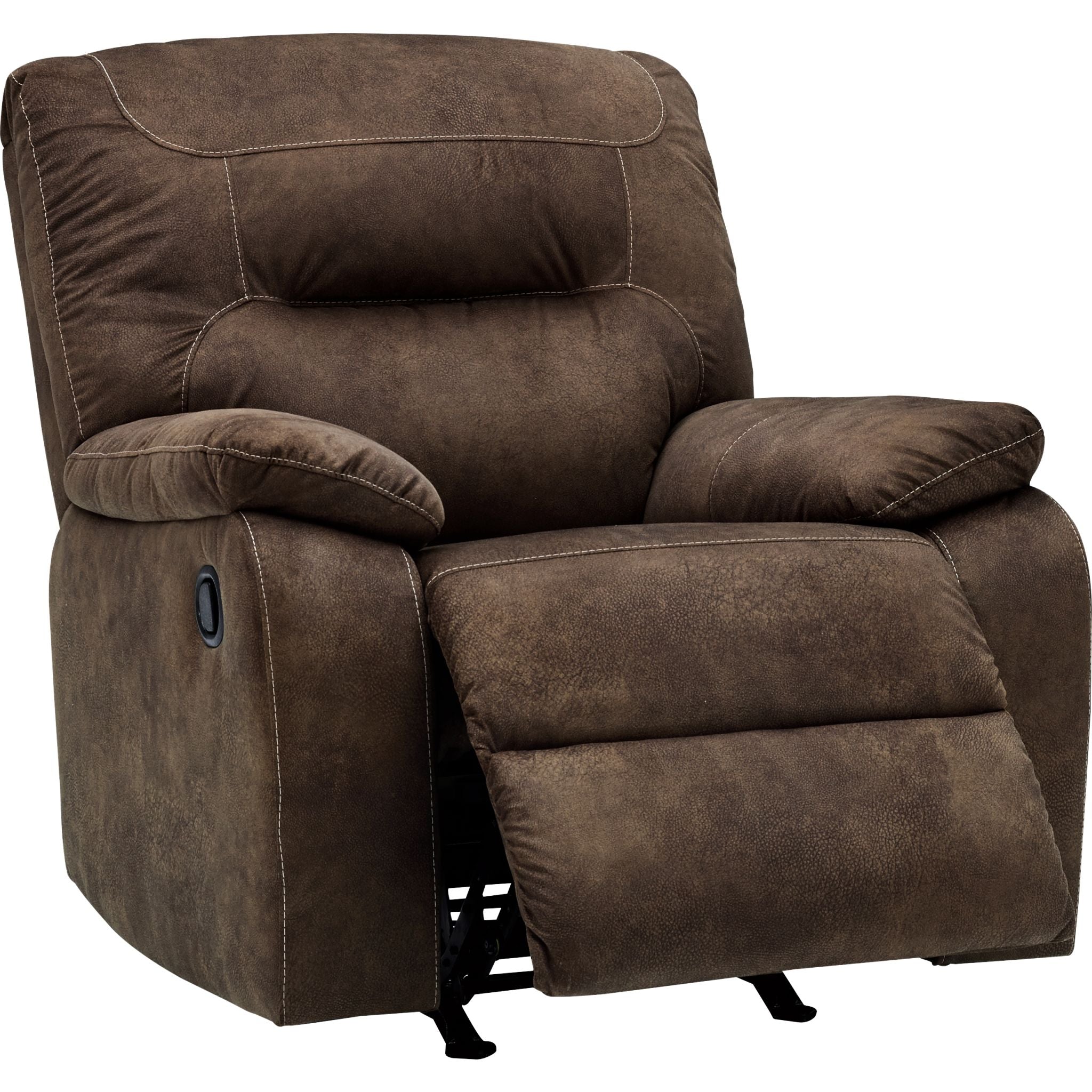 Bolzano Rocker Recliner Chair - Comfortable Leather Rocking Recliner with Cup Holder - Perfect for Living Room, Bedroom & Home Theater Relaxation
