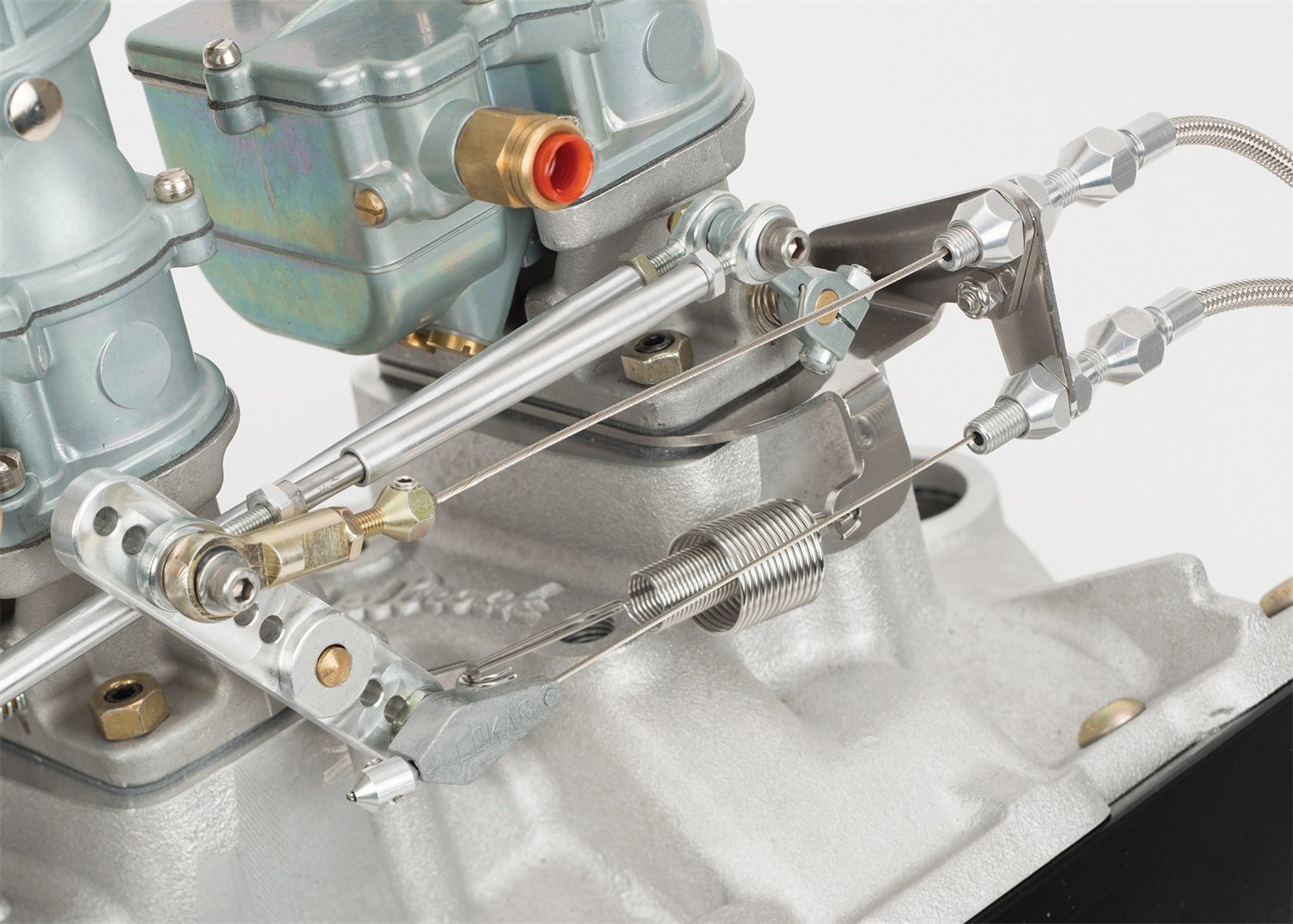 Lokar TRP-4006 Stainless Steel Cable Bracket with Stainless Spring - 3 Bolt Stromberg Style Carburetor Mounting Kit for Classic Car Restoration & Performance Upgrades