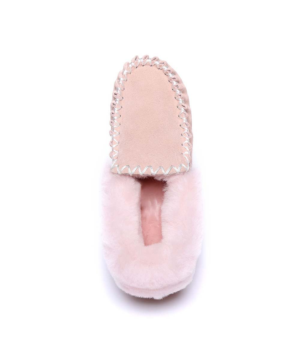 Women's UGG Colette Moccasin Slippers - Soft Shearling Lined Indoor/Outdoor House Shoes for Winter Comfort & Warmth - Perfect for Home, Travel & Casual Wear