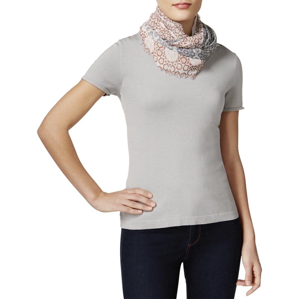 INC Women's Printed Patchwork Loop Scarf - Soft Beige Oversized Fashion Scarf for Winter, Fall & Spring - Perfect for Layering, Travel & Outdoor Activities