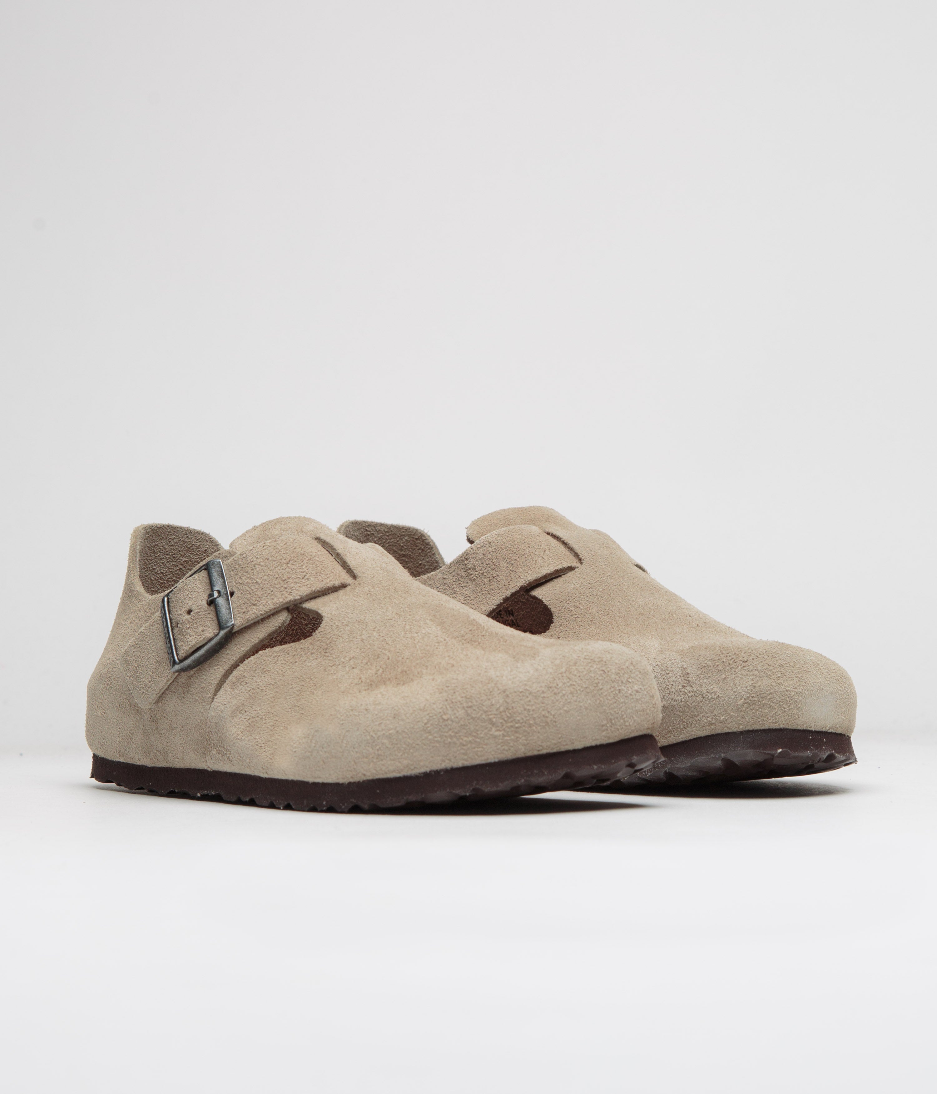 Birkenstock London Comfortable Leather Shoes for Men & Women - Taupe Suede - Perfect for Walking, Travel & Casual Wear