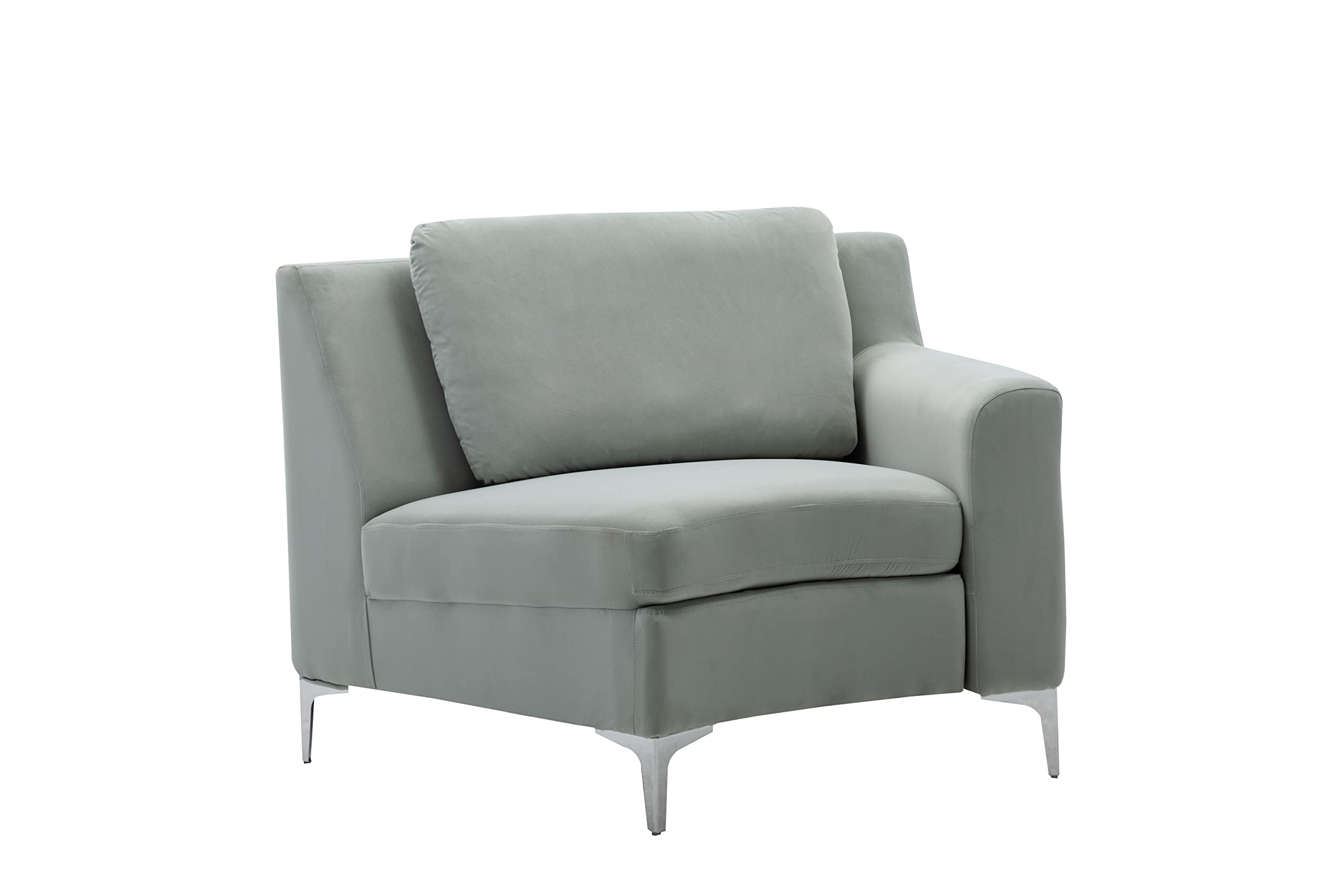 Legend Vansen Velvet Modular U-Shaped Sectional Sofa - 4-Seat Curved Corner Couch, 136