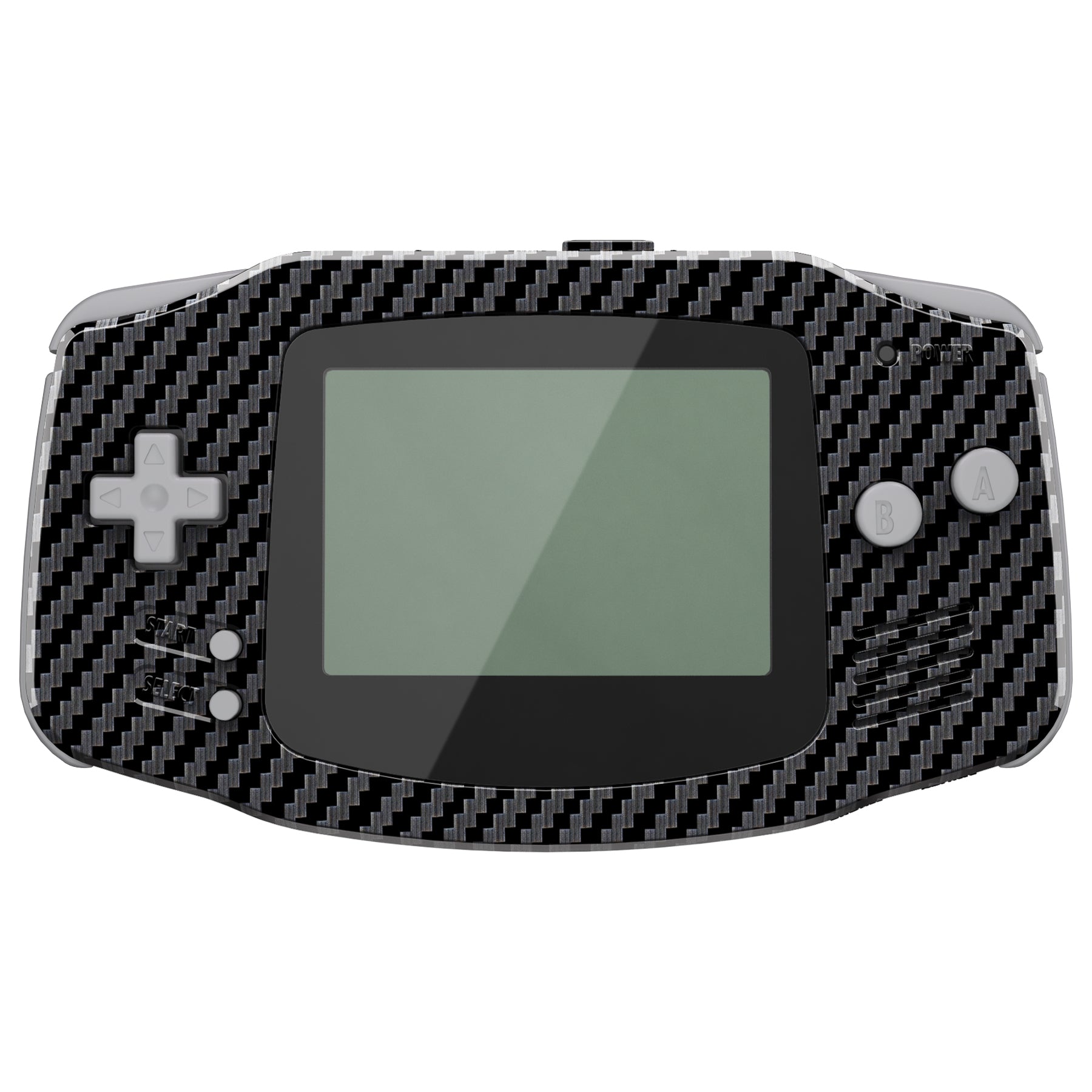 eXtremeRate IPS Ready Upgraded GBA Replacement Shell Kit with Buttons for Gameboy Advance - Compatible with IPS & Standard LCD Screens (Graphite Carbon Fiber) | Perfect for DIY Console Modding & Retro Gaming Enthusiasts