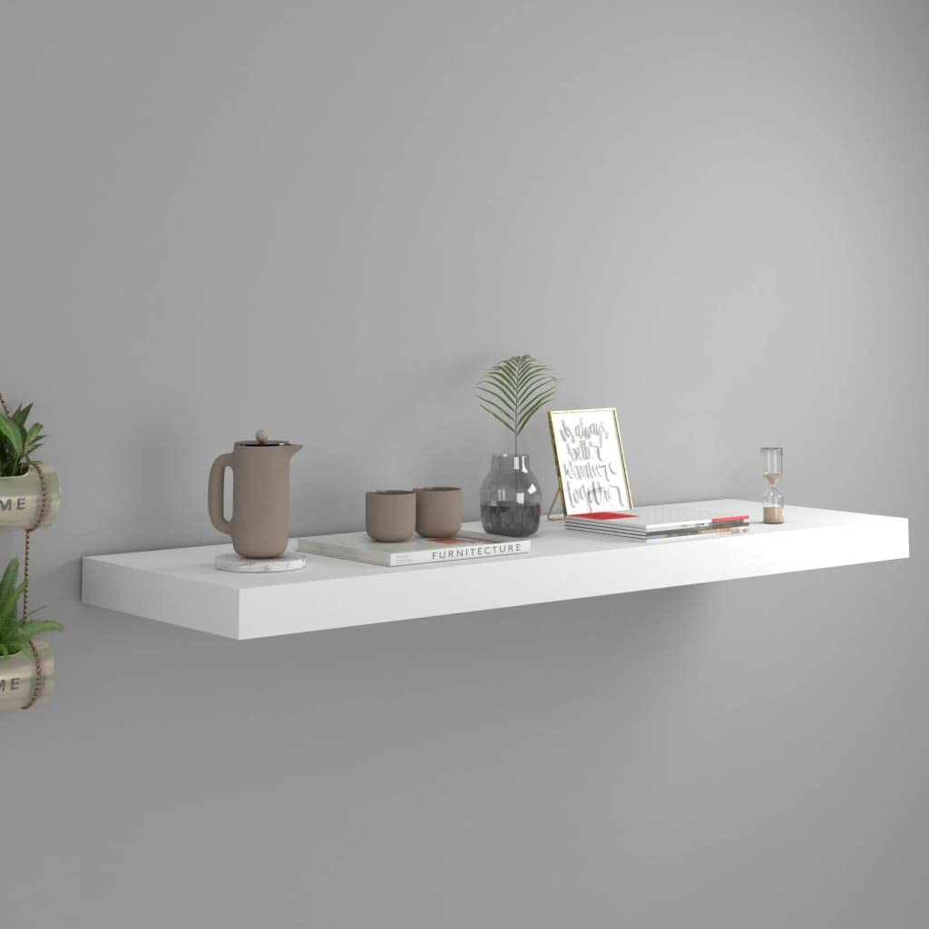 Floating Shelves for Wall - 31.5x9.3x1.5 Inches White Display Shelves for Awards, Books, Collectibles, Home Decor - Perfect for Living Room, Bedroom, Office Organization