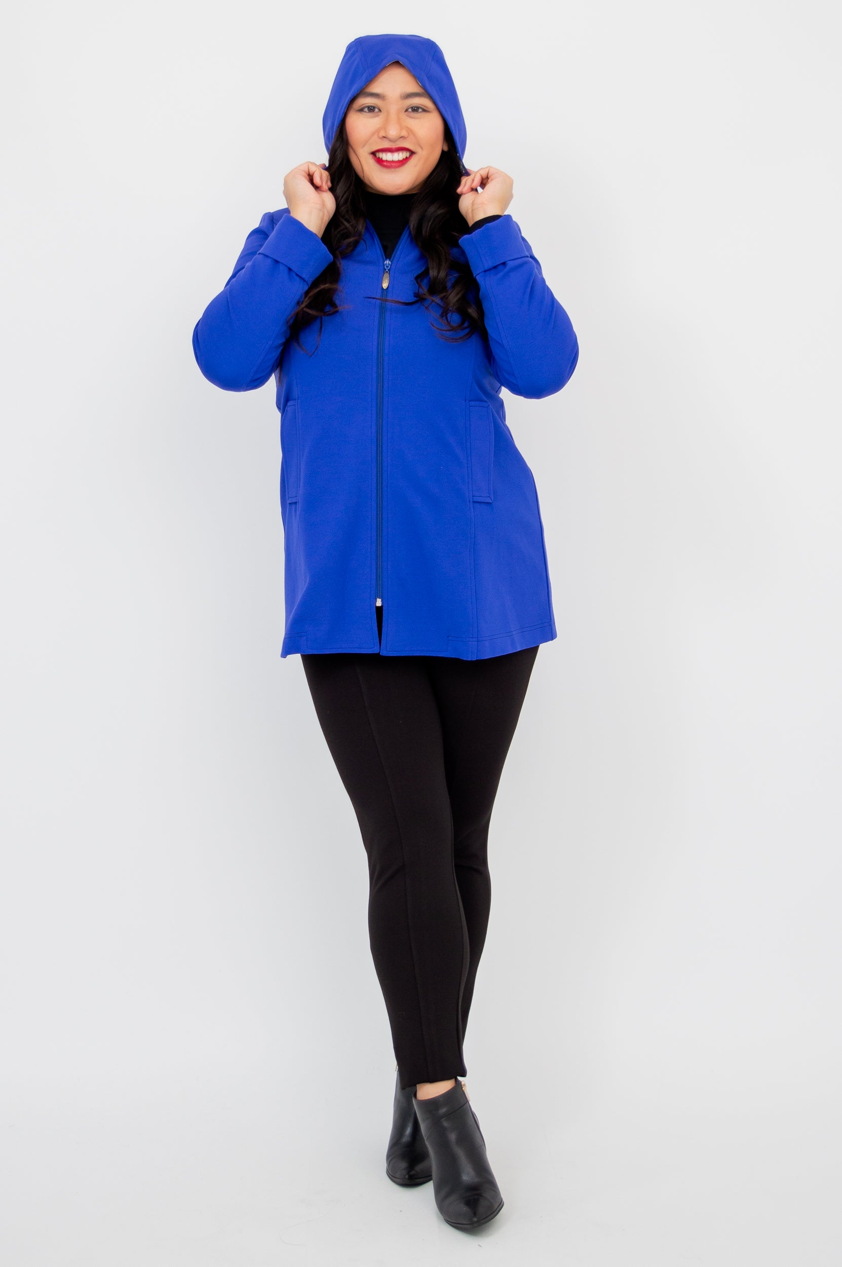 Highlands Women's Winter Coat - Soft Violet Modal Fabric - Perfect for Cold Weather & Outdoor Activities