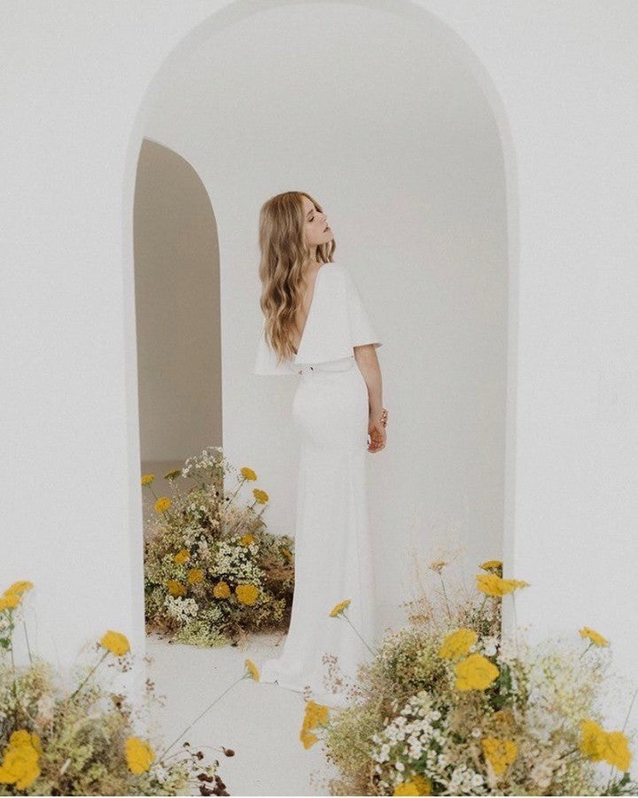 Sarah Seven Camilla Gown - Elegant Wedding Dress for Brides | Perfect for Beach, Garden & Formal Ceremonies