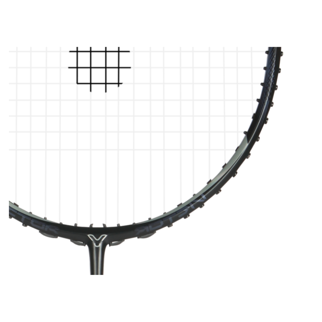 Victor Jetspeed T1 Pro Unstrung Badminton Racket - Carbon Fiber Lightweight Racquet for Advanced Players [Moonless Night] | Perfect for Tournaments & Training Sessions