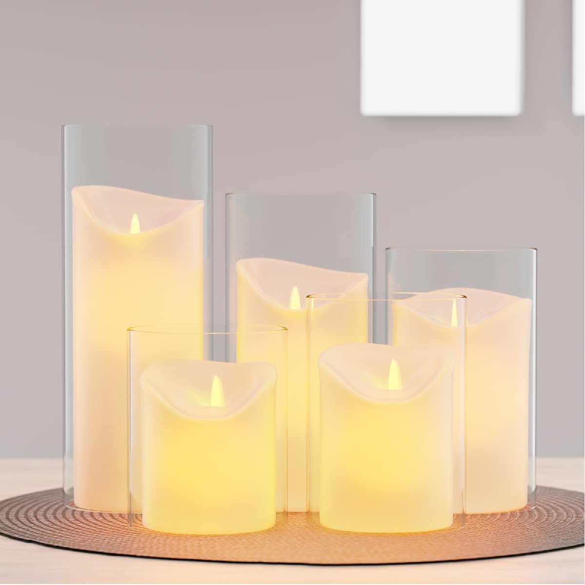 Premium Borosilicate Glass Hurricane Candle Holder - 8