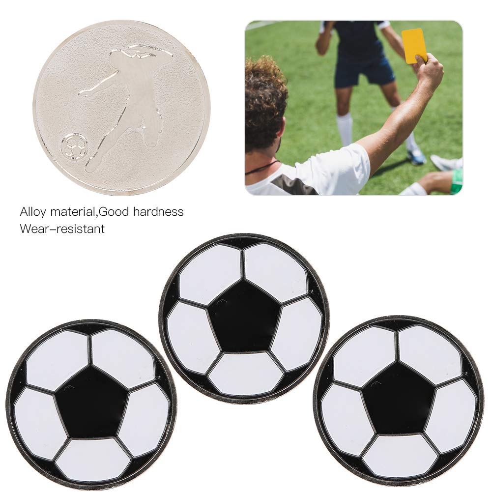 3Pcs Soccer Flip Coin Set - Referee Toss Coin for Football Games, Training & Outdoor Sports - Durable Soccer Supplies for Side Selection & Match Decisions (Perfect for Coaches, Referees & Players)