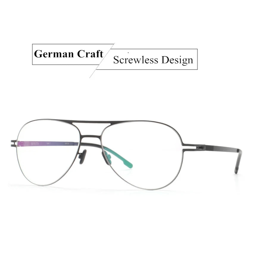 Aimee Unisex Full Rim Oval Double Bridge Stainless Steel Eyeglasses Frame 5120 | Lightweight Durable Glasses for Men & Women | Perfect for Reading, Working & Fashion Accessories