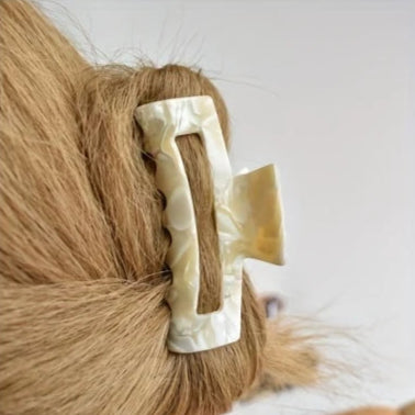 Gildie Rectangle Claw Hair Clip for Women - Large Hair Claw Clips for Thick Hair - Non-Slip Hair Accessories for Ponytail, Bun & Updos - Perfect for Work, Gym & Everyday Use
