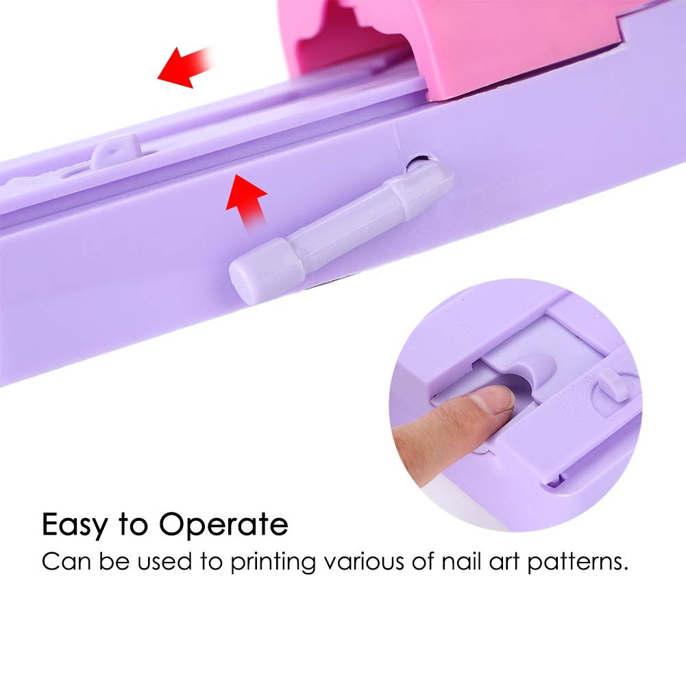 Dioche Professional Nail Stamping Machine Kit - Nail Art Printer & Stamper for DIY Manicure Designs - Perfect for Home, Salon & Nail Art Enthusiasts