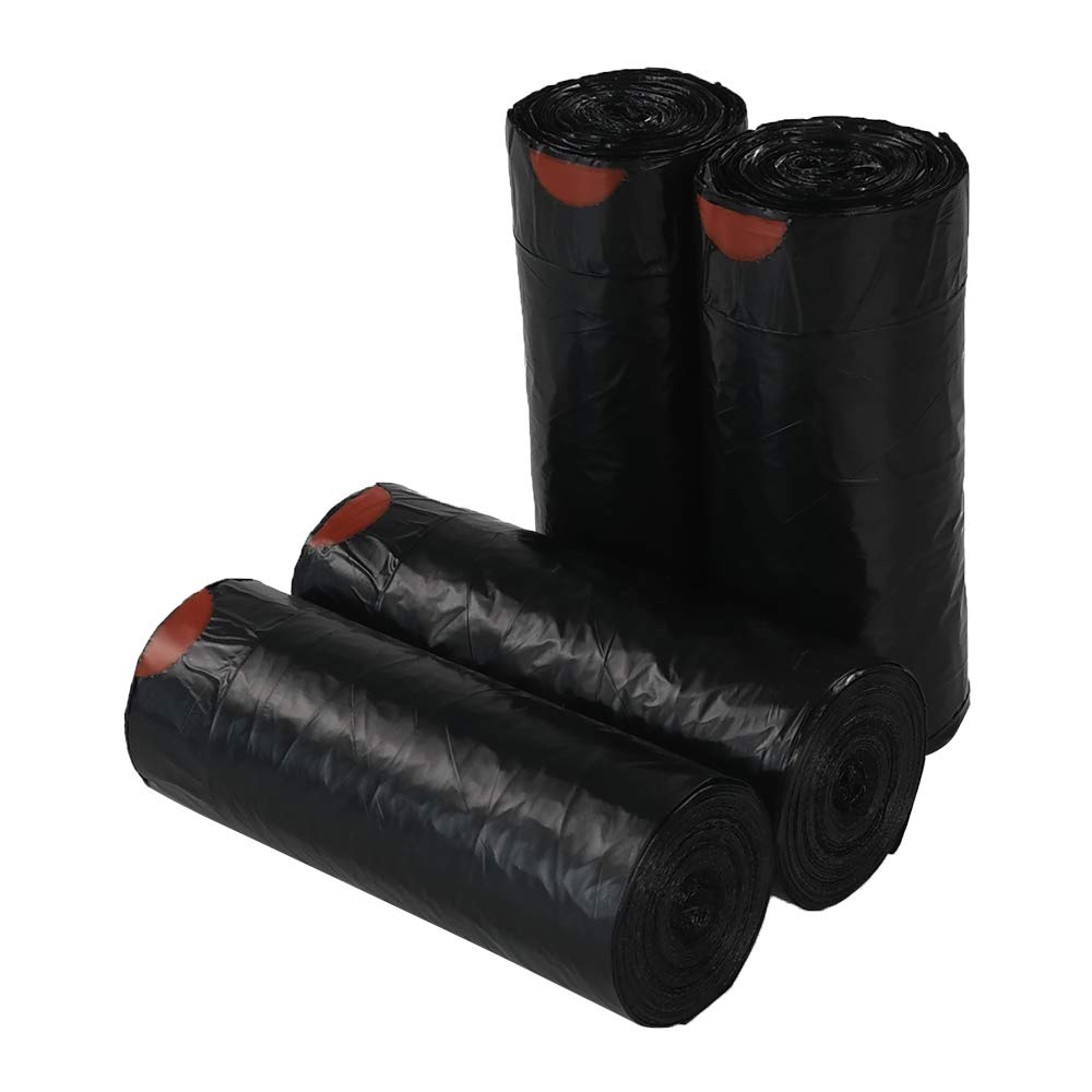 8 Gallon Drawstring Trash Bags - 208 Count Heavy Duty Black Kitchen Garbage Bags | Leak Proof & Odor Control | Perfect for Home, Office, and Outdoor Use