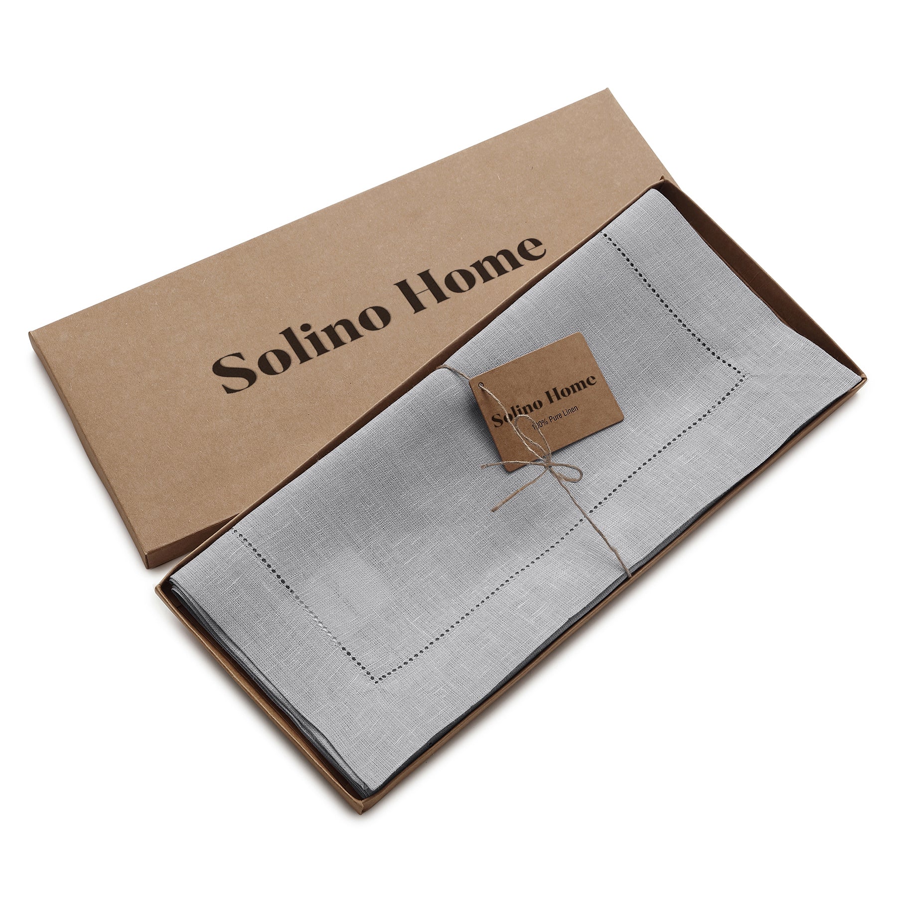 Elegant Classic Hemstitch Table Runner - Premium Linen Dining Decor for Weddings, Parties & Home Decor