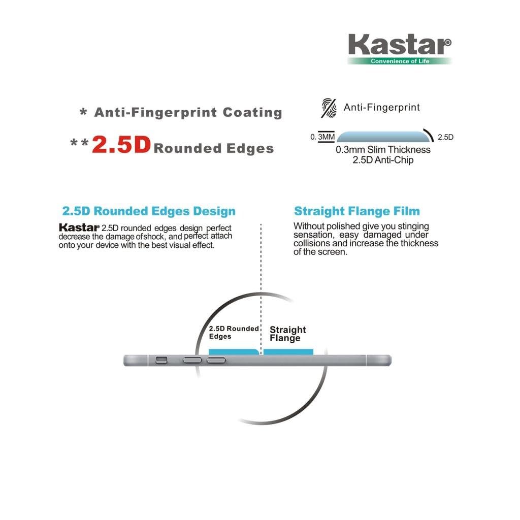 Kastar 6-Pack iPhone 6/6S Tempered Glass Screen Protector - for AT&T, T-Mobile, Sprint, Verizon - Crystal Clear Protection for Daily Use