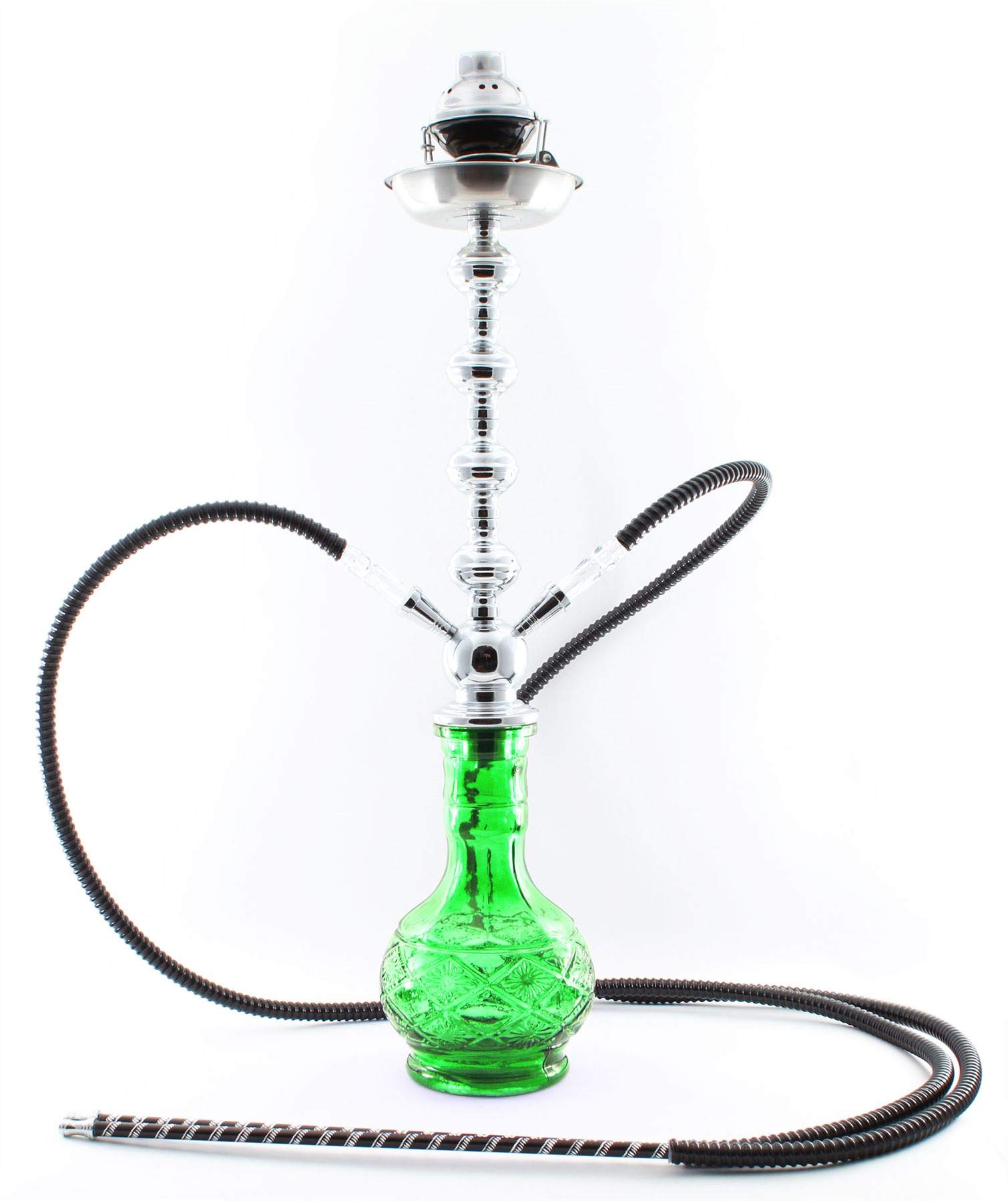 Premium 2-Hose Kryptonite Hookah Set - Tobacco & Nicotine Free | Wholesale & Bulk Purchase | Best Hookah Pipes for Parties & Relaxation