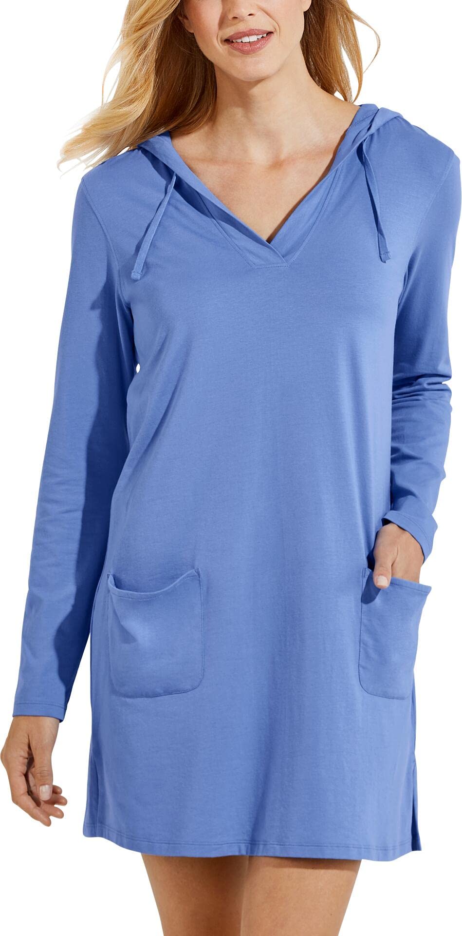 Coolibar UPF 50+ Women's Catalina Beach Cover-Up Dress - Sun Protective Swimwear for Women | Lightweight Summer Beach Dress for Pool, Vacation & Outdoor Activities