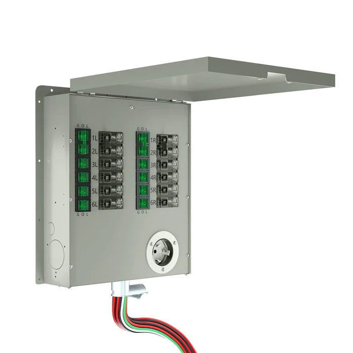 Natures Generator 12 Circuit 120/240V 50A Manual Power Transfer Switch for Home Backup Power & Emergency Use