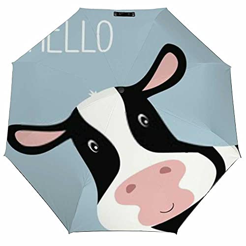 Cartoon Cute Cow Hello Illustration