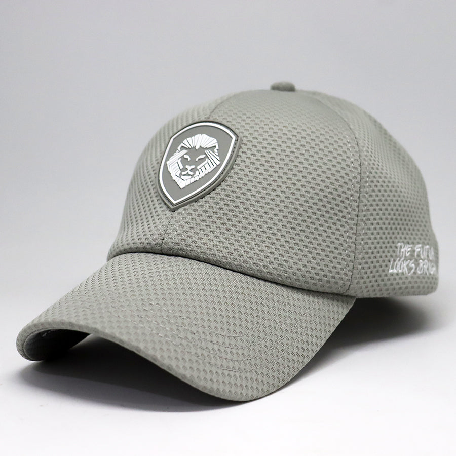 VT Shield Future Looks Bright Grey Performance Hat with Velcro Closure - Perfect for Running, Hiking & Outdoor Sports