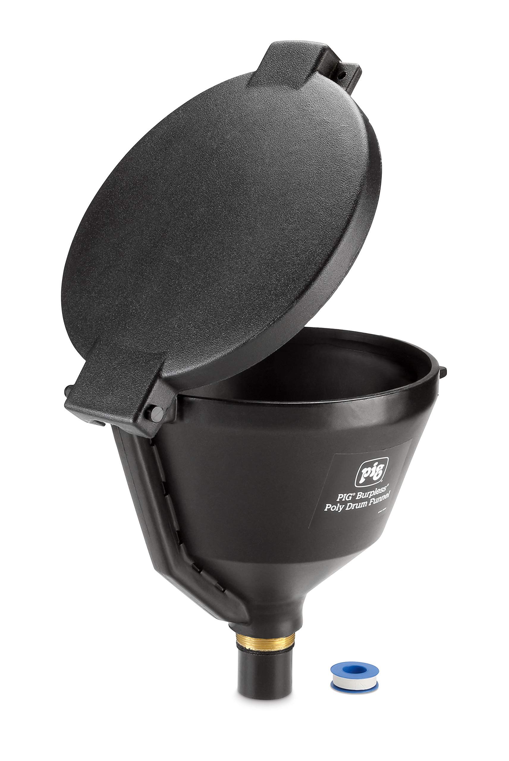 **PIG Drum Funnel – Burpless Poly Funnel for 30 & 55 Gallon Plastic or Steel Drums – 2