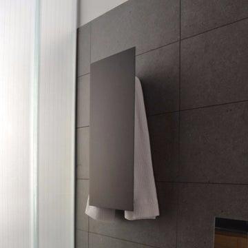 Mg12 Geometric Slim Towel Warmer - 12W x 27.55H - Compact Bathroom Heater for Spa, Luxury Hotels & Cozy Home Use