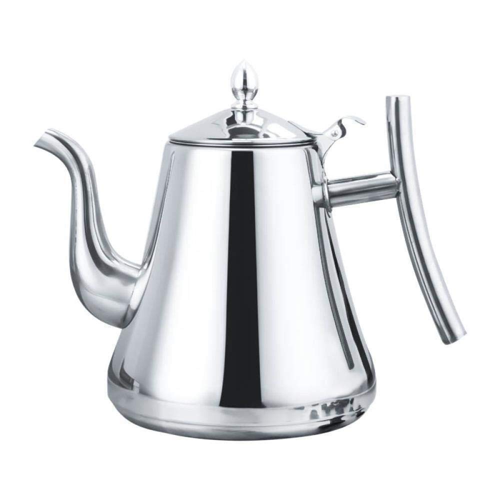 Premium 304 Stainless Steel Retro Teapot with Removable Infuser - 1.2L Tea & Coffee Pot for Home, Hotel, Restaurant Use - Durable & Stylish Brewing Set for Loose Leaf Tea, Herbal Tea & Coffee Making