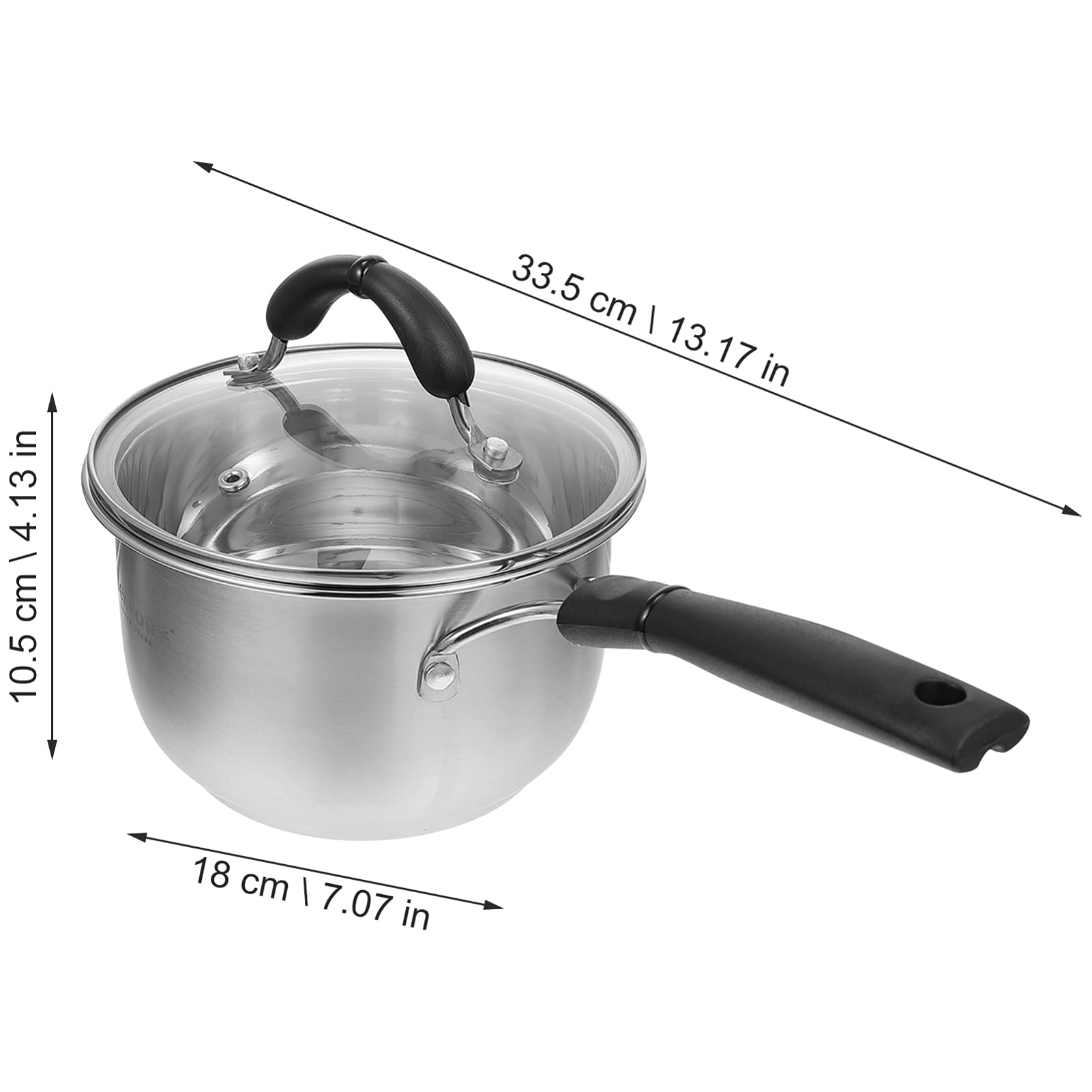 Hemoton 1pc Stainless Steel Stockpot with Lid - 5QT Multi-Purpose Cooking Pot for Soup, Sauce, Steaming & Boiling - Perfect for Home Kitchen, Camping & Baby Food Preparation (Complementary Food Pot, Kitchen Cookware)