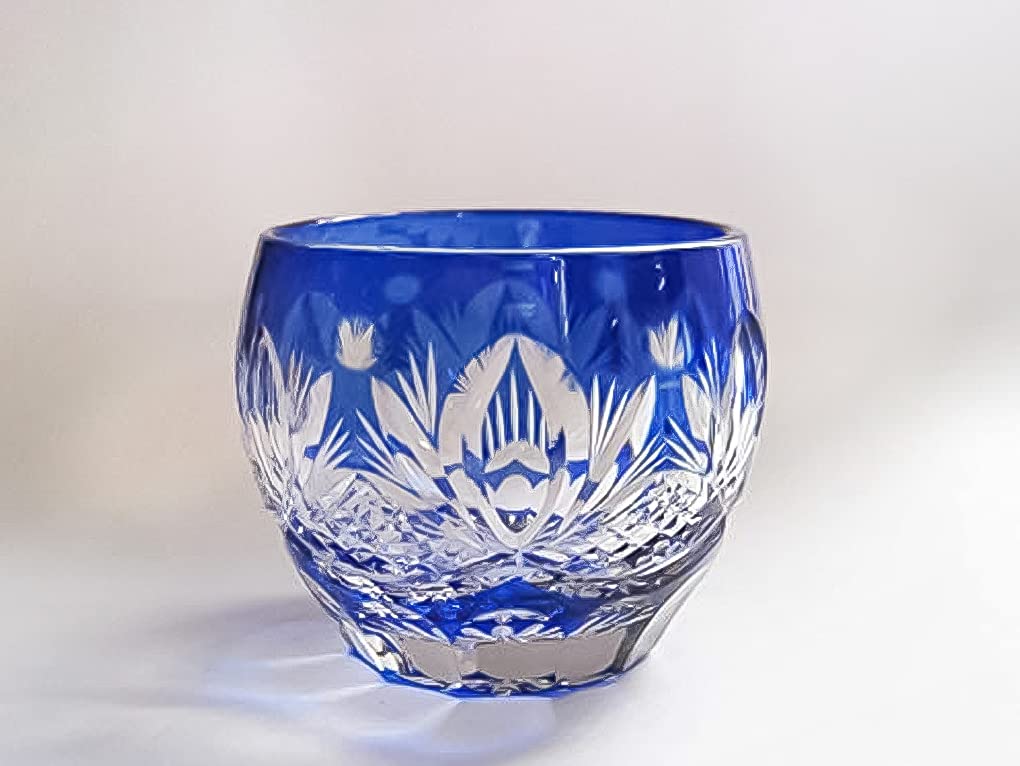 Yamako Yumikiriko Small Bowl - Handmade Lapis Lazuli Ceramic Rice Bowl for Japanese Cuisine, Perfect for Sushi, Ramen, and Home Dining Decor