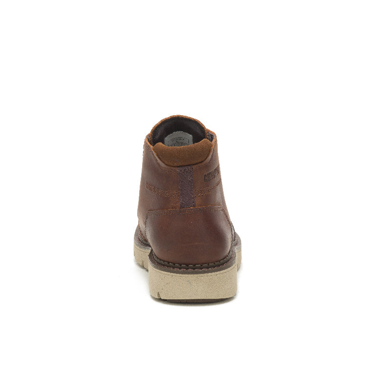 Waterproof Soft Toe Mid Boots for Men - Genuine Leather Brown Work Boots - Ideal for Construction, Hiking & Outdoor Activities