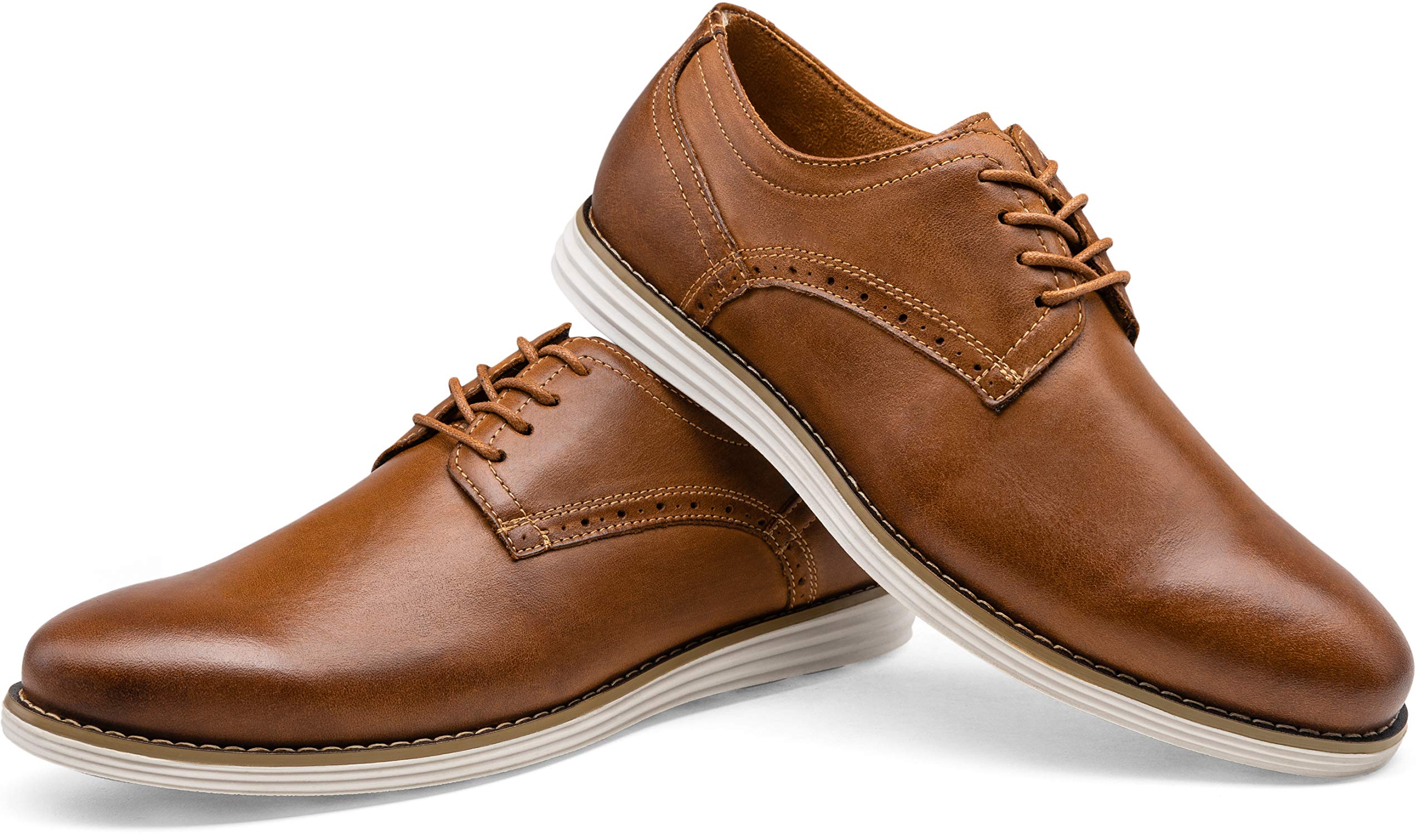 Vostey Men's Leather Dress Shoes - Business Oxford Shoes for Formal & Casual Wear - Perfect for Office, Weddings & Special Occasions