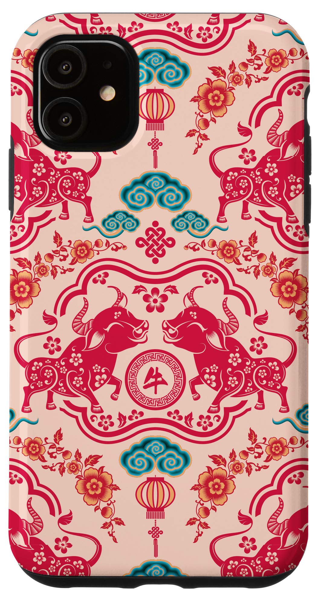 iPhone 11 Case - Chinese New Year 2021 Ox Design Protective Phone Cover - Perfect for Lunar New Year Gifts & Everyday Use