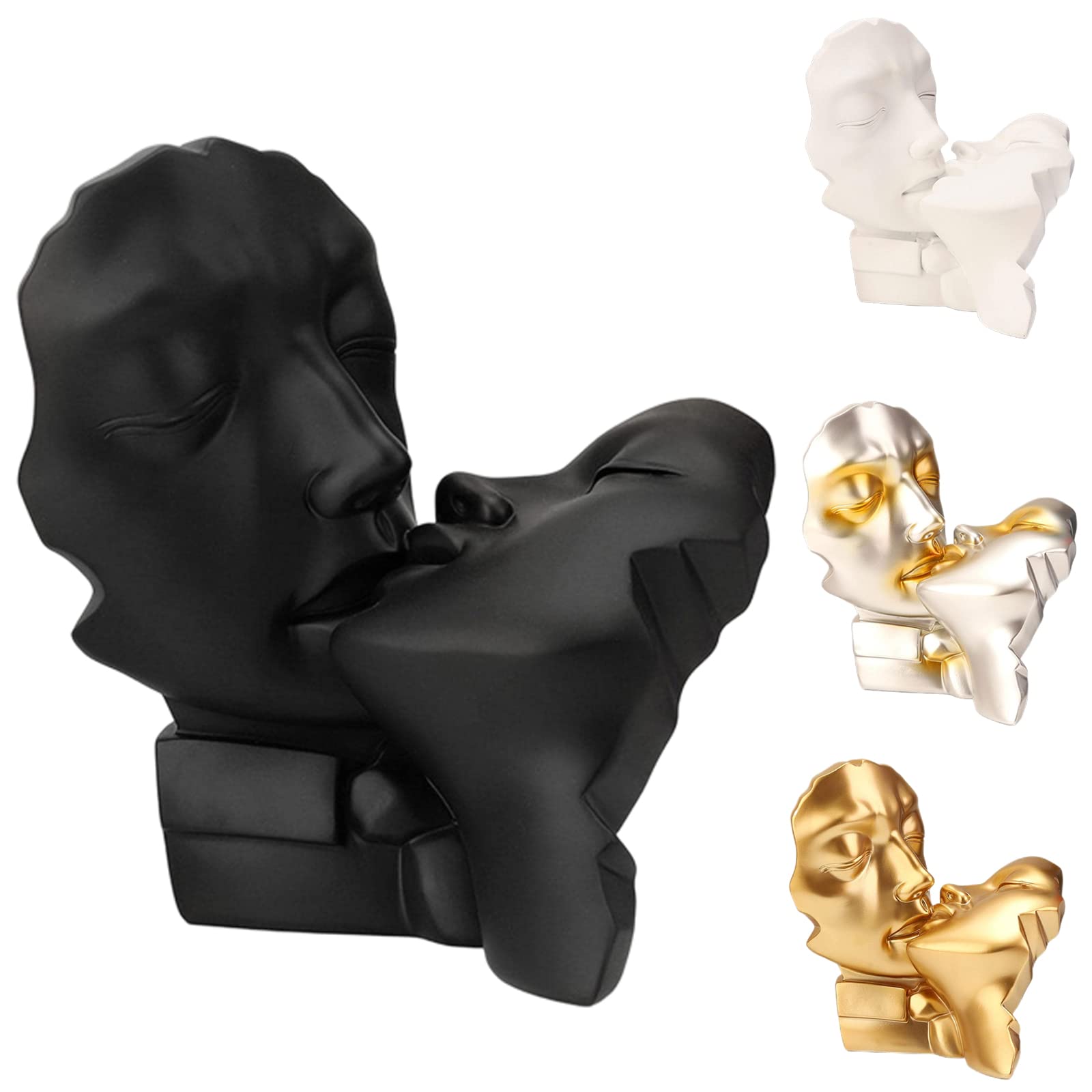 Handmade Modern Abstract Resin Sculpture - Unique Black Figurine for Home & Office Decor | Desktop, Living Room, Bedroom Decoration | Artistic Gift Idea for Housewarming & Interior Design