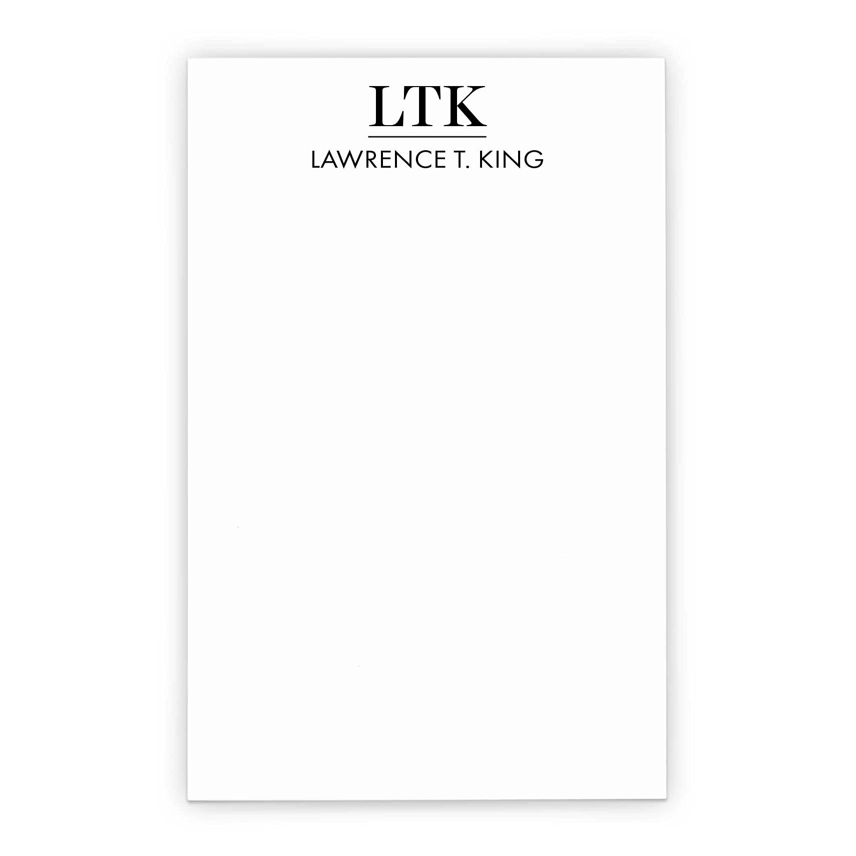 Personalized Monogram Notepad Set - 3 Initial Custom Notebook for Men & Women (5.5