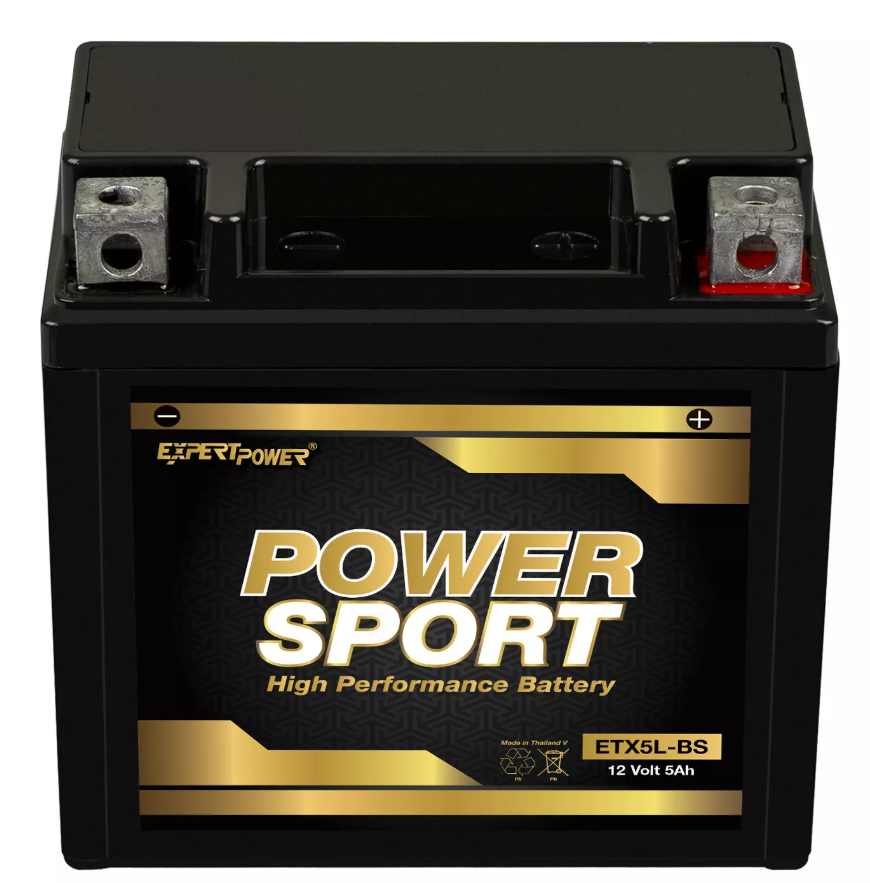 YTX5L-BS 12V 5AH Powersports ATV Battery - High Performance Replacement Battery for ATV, UTV, Motorcycle & Powersports Vehicles - Perfect for Off-Roading, Trail Riding & Outdoor Adventures