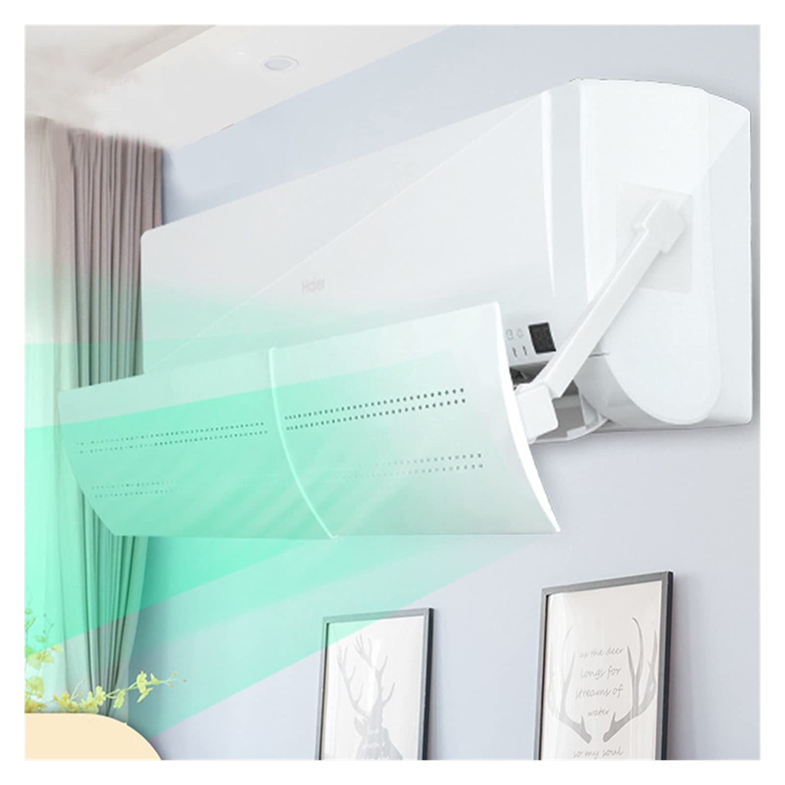 Adjustable Air Conditioner Cover - Windshield & Wind Guide Baffle Shield for Home AC Units | Anti-Wind Protection for Window & Wall ACs | Perfect for Apartments, Bedrooms & Offices