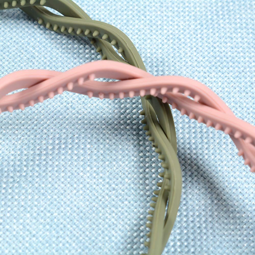 8-Piece Plastic Twist Headbands with Teeth Grippers - Comfortable Non-Slip Hair Bands for Women & Girls - Perfect for Workouts, Yoga, Sports and Everyday Use