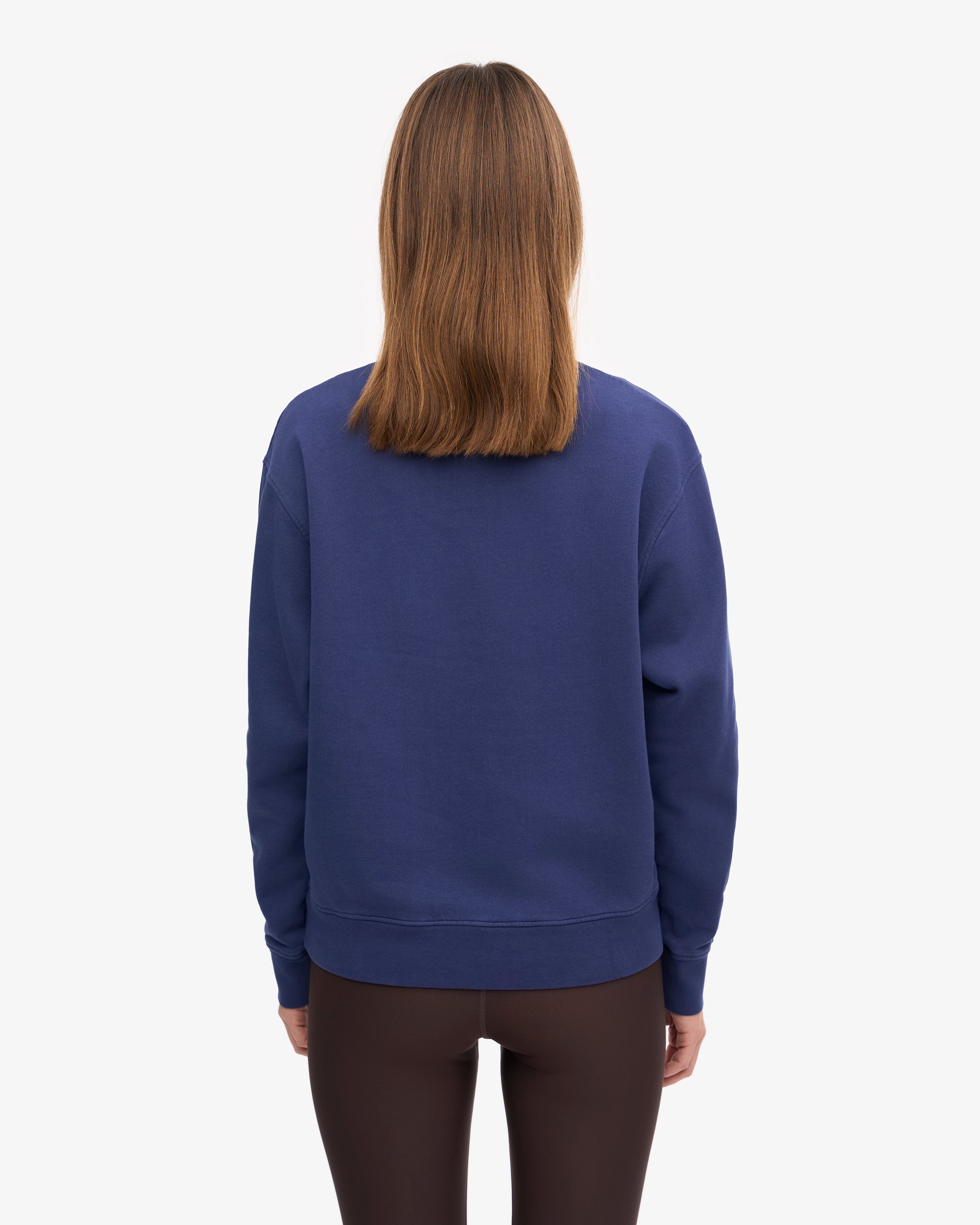 Organic Cotton Women's Classic Crew Neck T-Shirt - Soft & Comfortable Marine Blue Tee for Casual Wear & Everyday Outfits