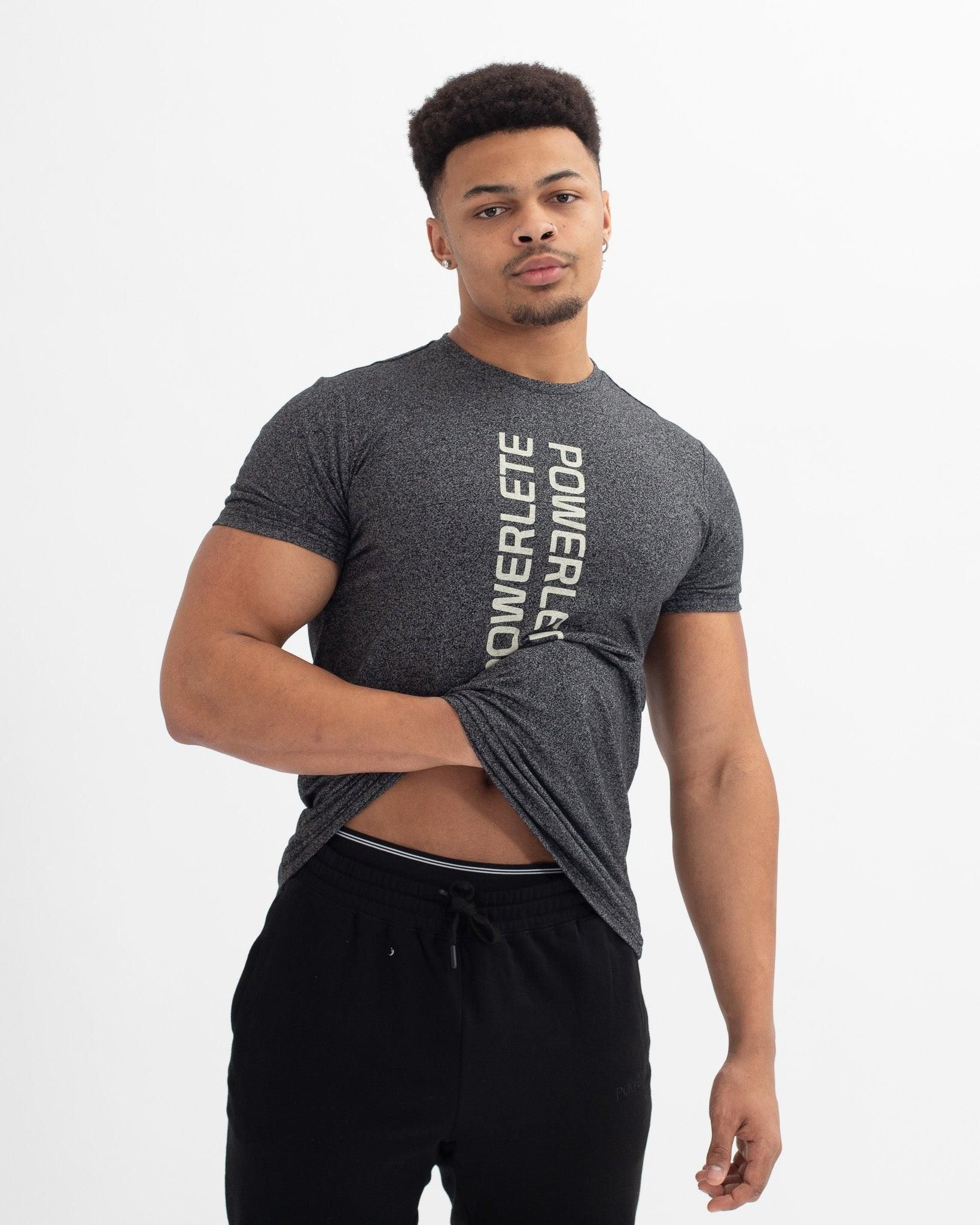 Powerlete Evolve Men's Performance T-Shirt - Black | Moisture-Wicking & Breathable Workout Tee for Gym, Running & Casual Wear