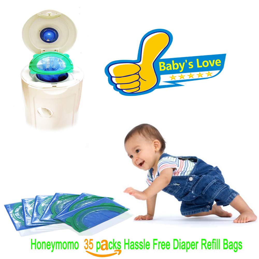 **Arm & Hammer Diaper Pail Refill Bags - 35 Bags (1050 Count) | Compatible with Arm & Hammer Disposal System | Baby Bathing & Diaper Changing Essentials | Snap, Seal & Toss for Easy Use | Perfect for Nursery, Daycare & Travel**