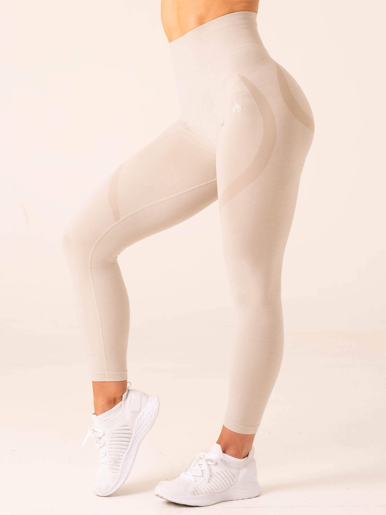 High Waist Seamless Leggings for Women - Soft Stretchy Yoga Pants, Stone Marl Color - Perfect for Workouts, Lounge & Everyday Wear