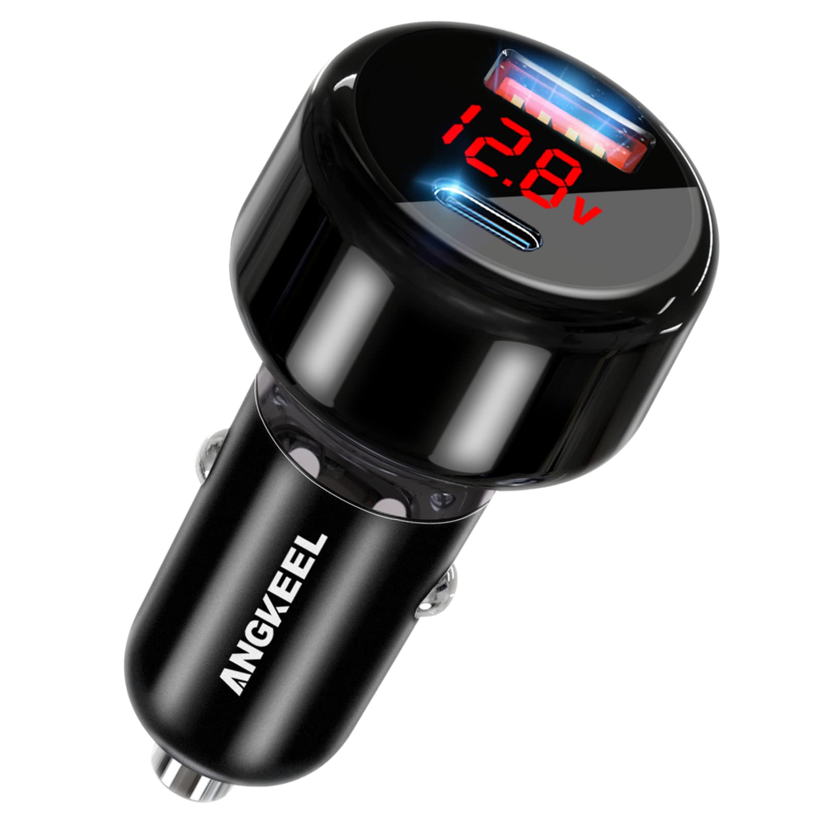 65W USB C Car Charger with Voltmeter - PD 3.0/QC 4.0 Fast Charging Adapter, PPS 55W/45W Super Fast Car Cigarette Lighter Plug for iPhone 14/13/12, Samsung S22/S21/S20, iPad Pro - Perfect for Road Trips & Daily Commuting